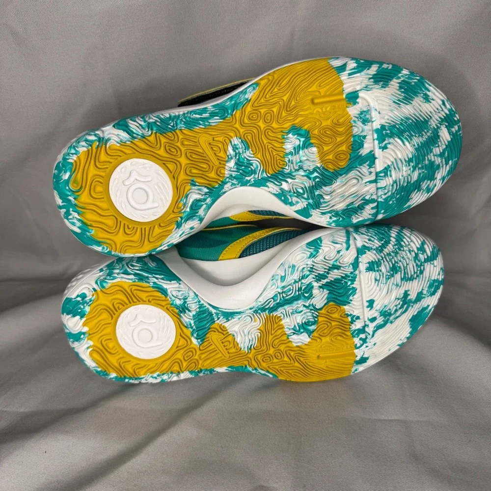 Nike KD Trey 5 X Teal Yellow White Basketball Shoes DJ7171-300 Mens Sneakers 7
